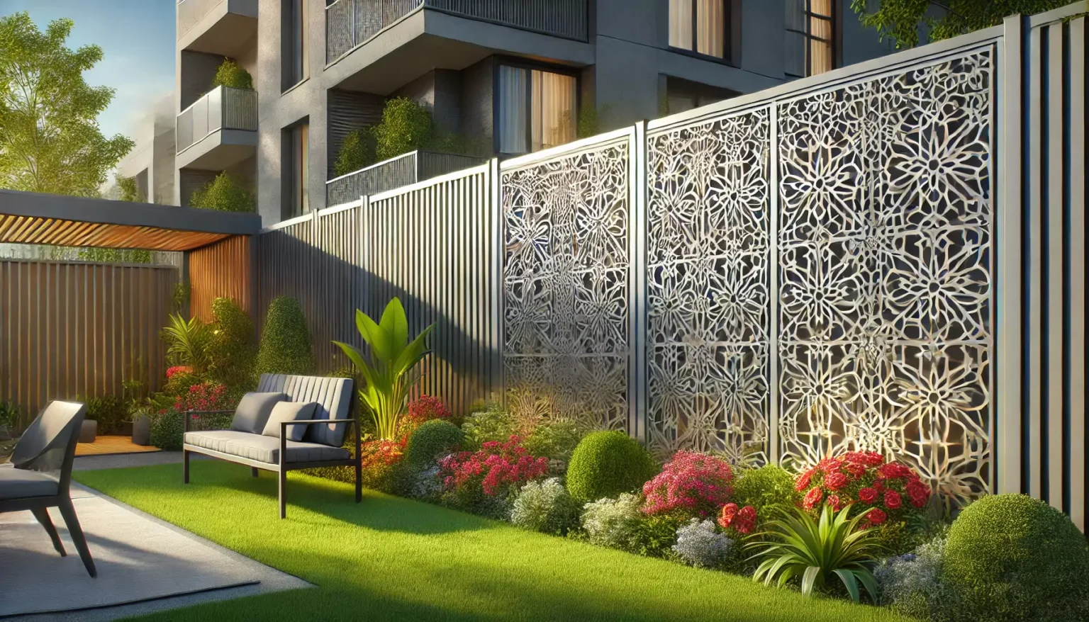 valla metalica para jardin